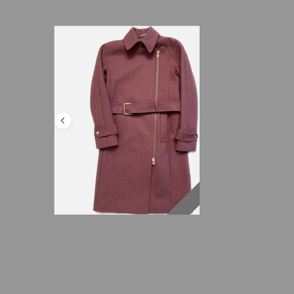 J. Crew Melton wool coat in Mauve Belt zip up size-00 - Picture 5 of 6